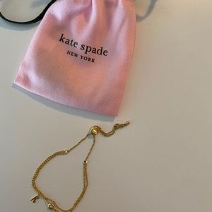 Kate Spade adjustable gold K bracelet